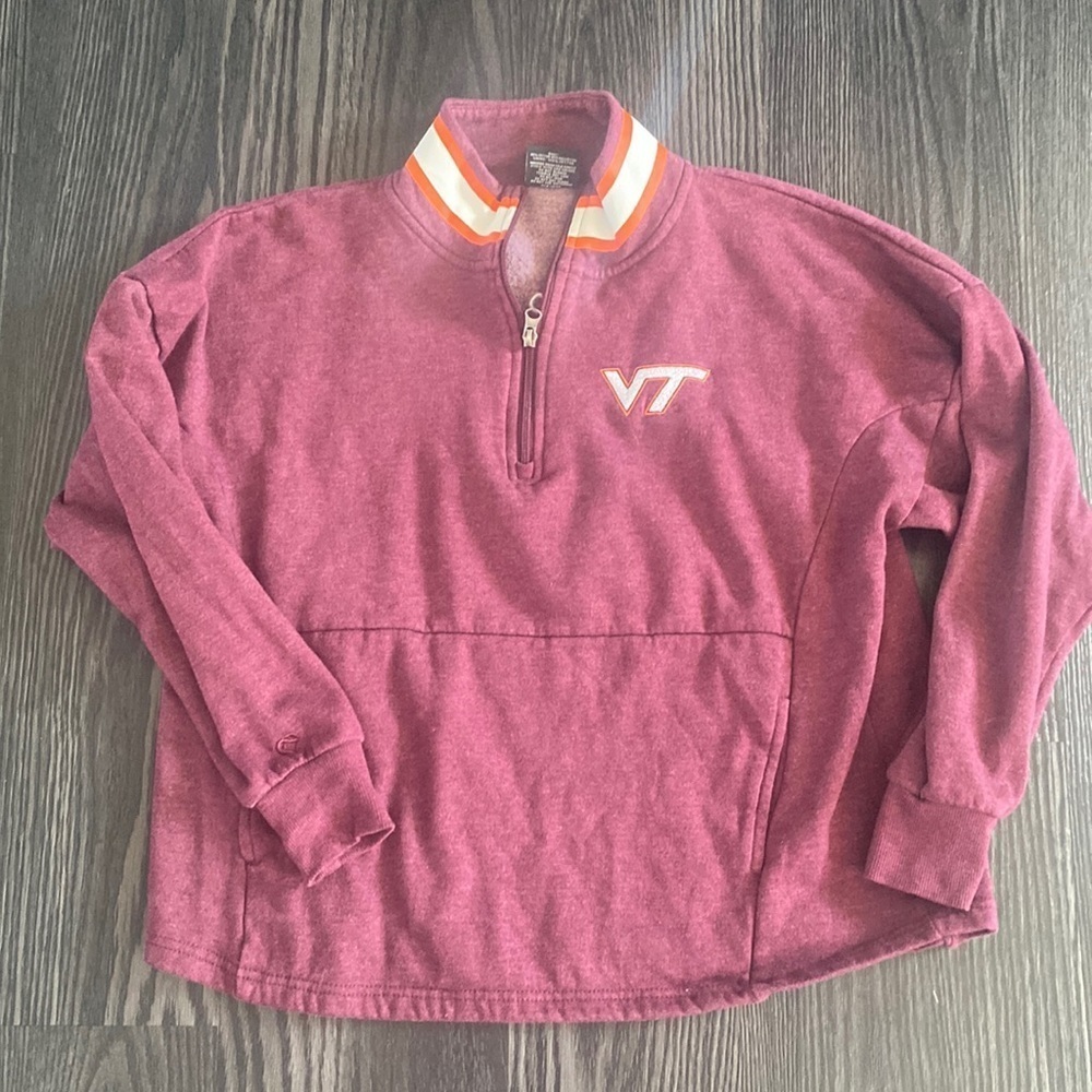🍍VIRGINIA TECH 1/4 zip embroidered logo🍍SIZE MED🍍K-1